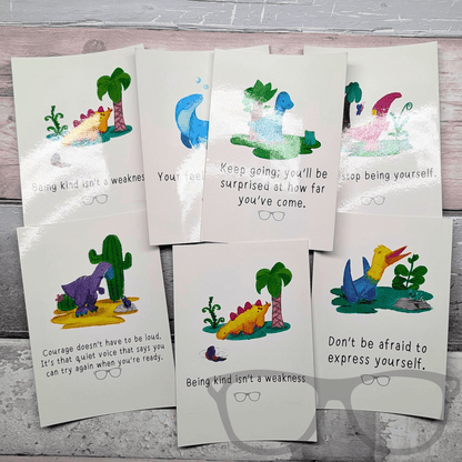 Determined Dinosaurs Postcard Bundle - Mini Geek Boutique