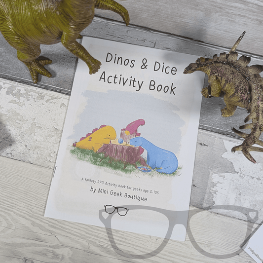 Dinos and Dice Bundle Letter box Activity box - Mini Geek Boutique