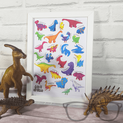 Dinosaur A to Z Art Print - Mini Geek Boutique