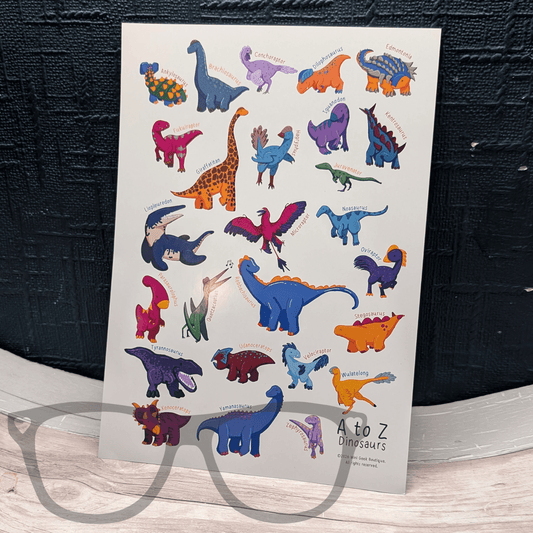 Dinosaur A to Z Art Print - Mini Geek Boutique
