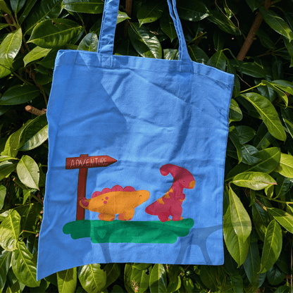 Dinosaur Adventure Cotton Tote Bag - Mini Geek Boutique