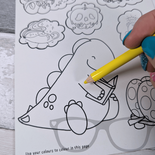 Mini Geek Boutique Dinosaur Adventure Zine Issue 9 with Derek and Irene exploring a fairy tale world, kids’ activity magazine