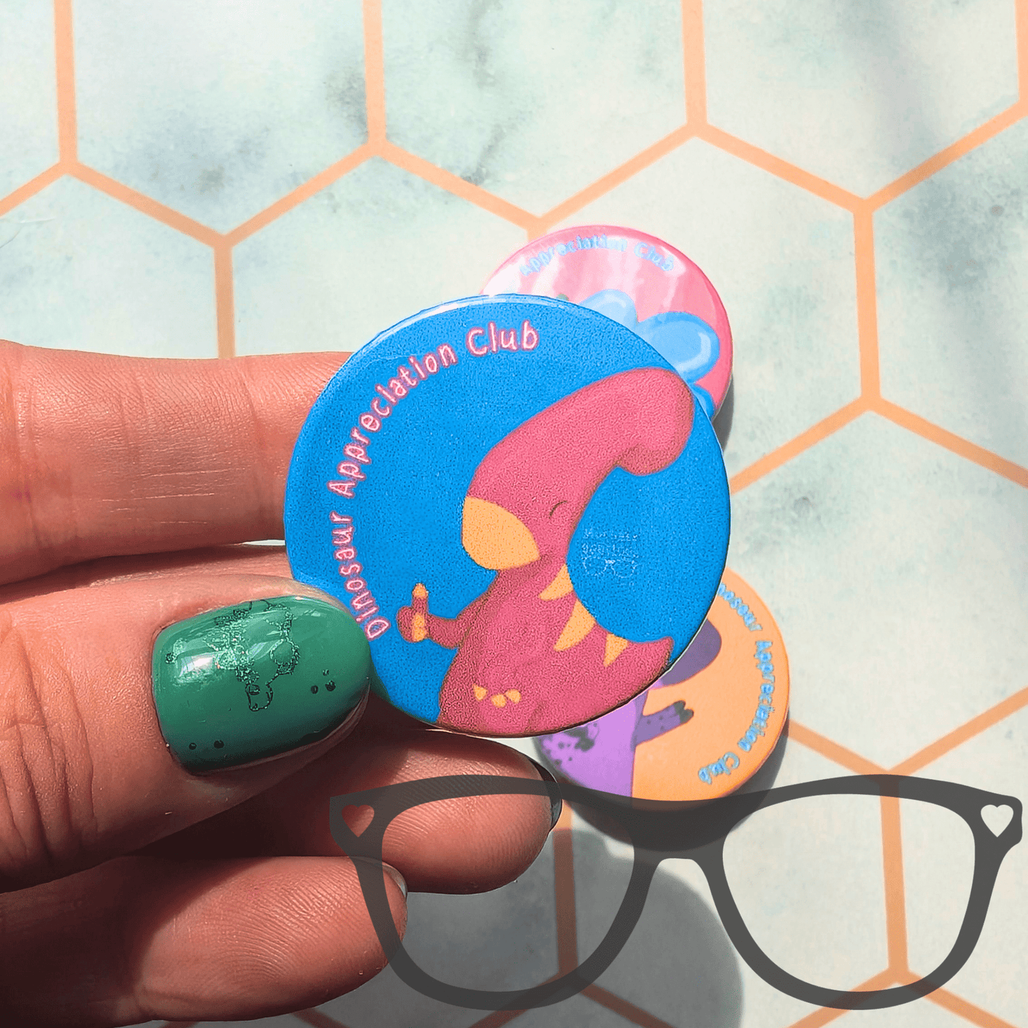 Dinosaur Appreciation Club 38mm badge - Mini Geek Boutique