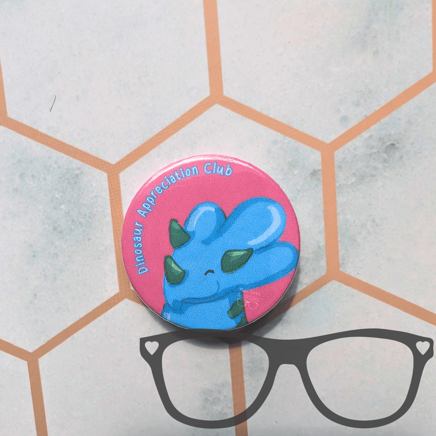 Dinosaur Appreciation Club 38mm badge - Mini Geek Boutique