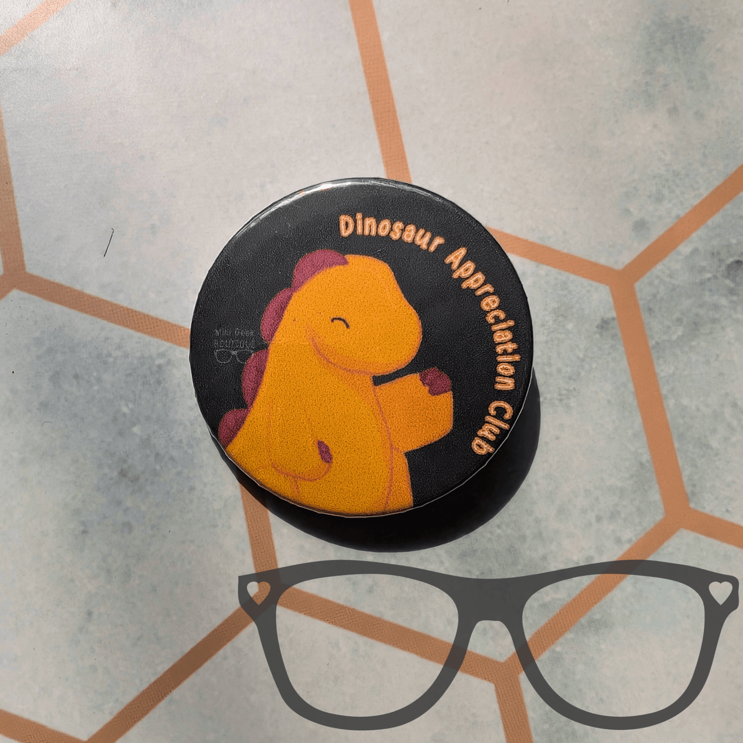 Dinosaur Appreciation Club 38mm badge - Mini Geek Boutique