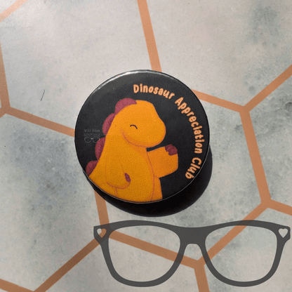 Dinosaur Appreciation Club 38mm badge - Mini Geek Boutique