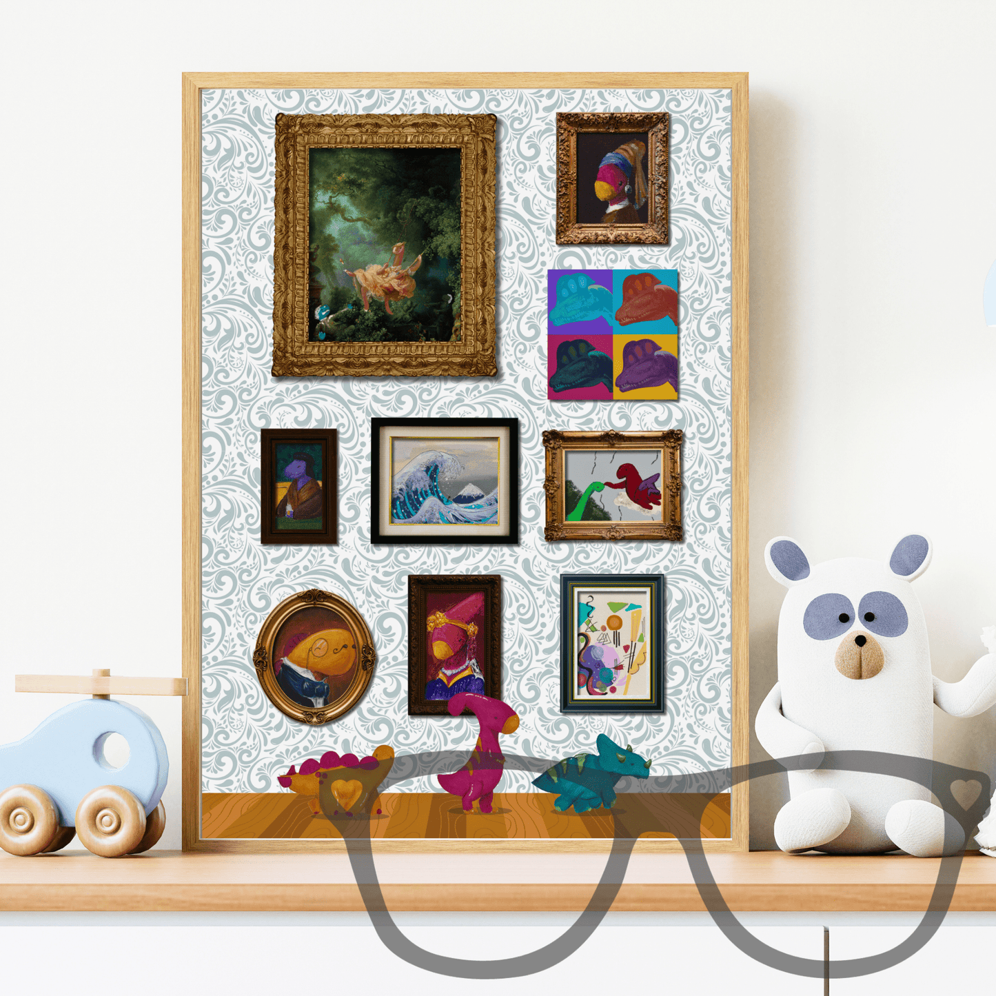 Dinosaur Art work A4 Print - Mini Geek Boutique