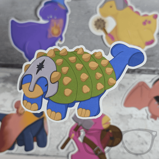 Dinosaur vinyl sticker Hank the Tank Paladin Ankylosaurus - Mini Geek Boutique