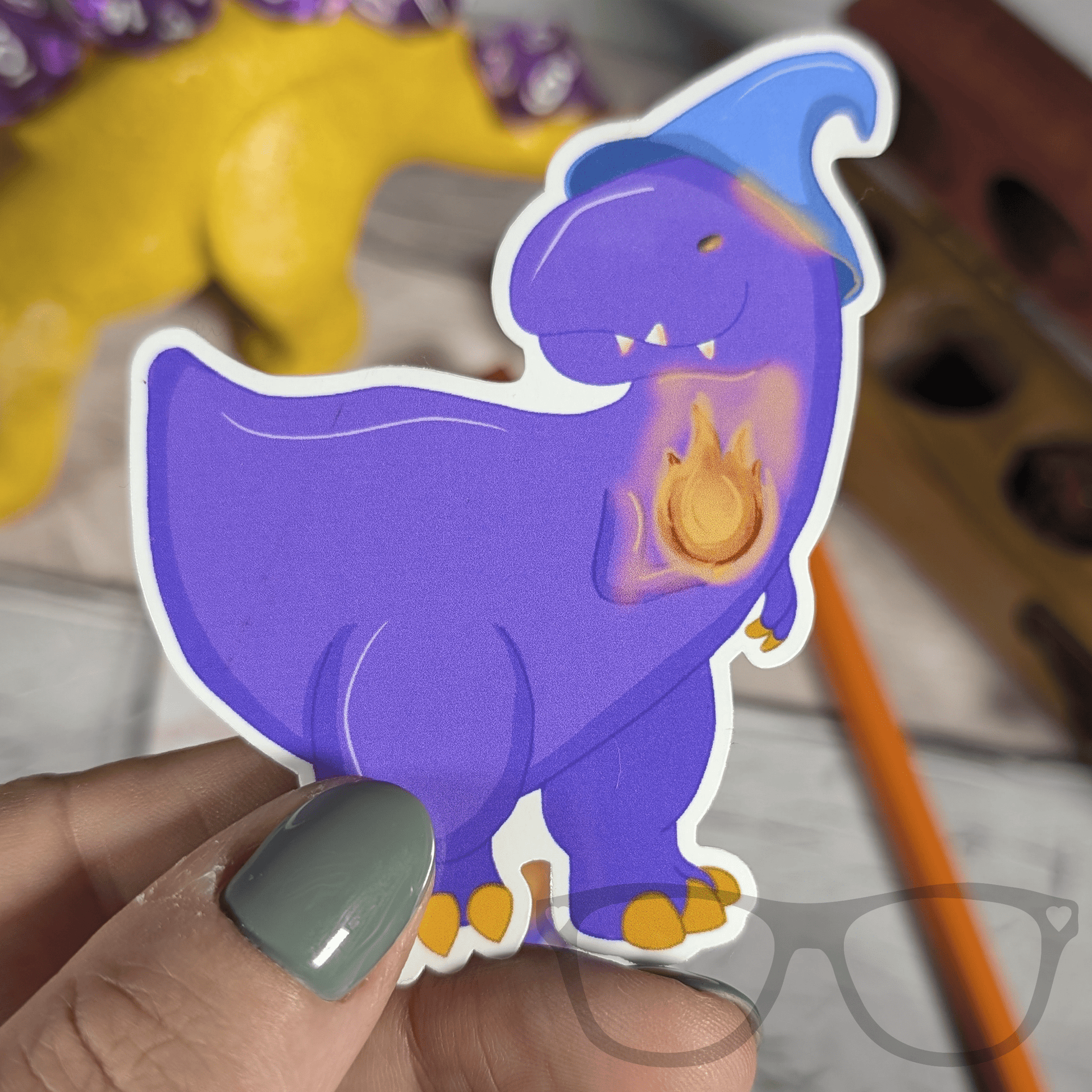 Dinosaur vinyl sticker Mr Bolan the T.rex Wizard - Mini Geek Boutique