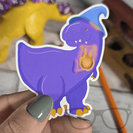 Dinosaur vinyl sticker Mr Bolan the T.rex Wizard - Mini Geek Boutique