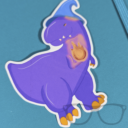 Dinosaur vinyl sticker Mr Bolan the T.rex Wizard - Mini Geek Boutique
