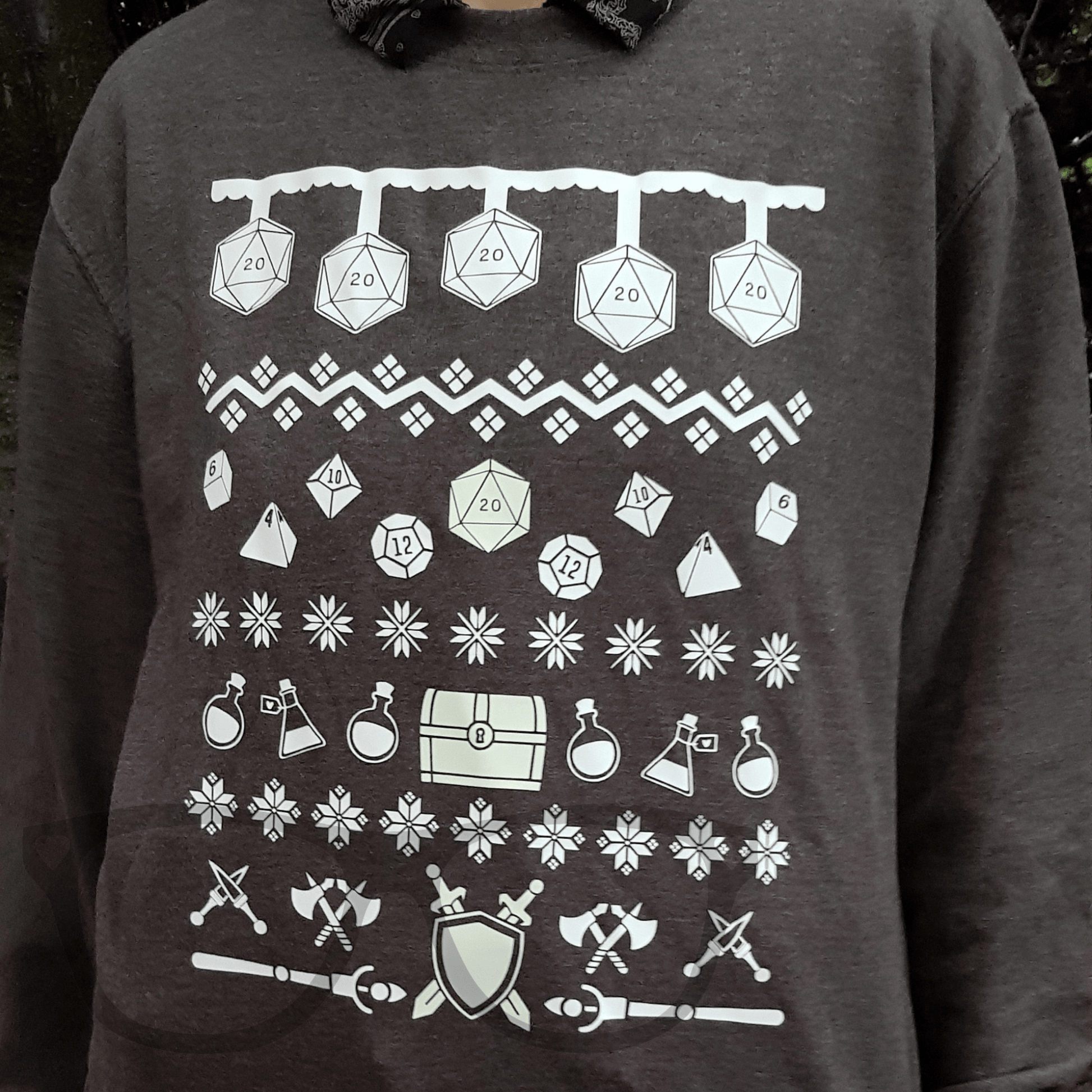 DnD Fantasy RPG Christmas Sweater - Mini Geek Boutique