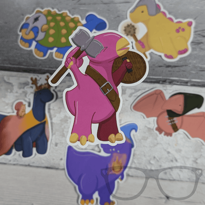 DnDinos 6 Dinosaur Vinyl Sticker Bundle - Mini Geek Boutique