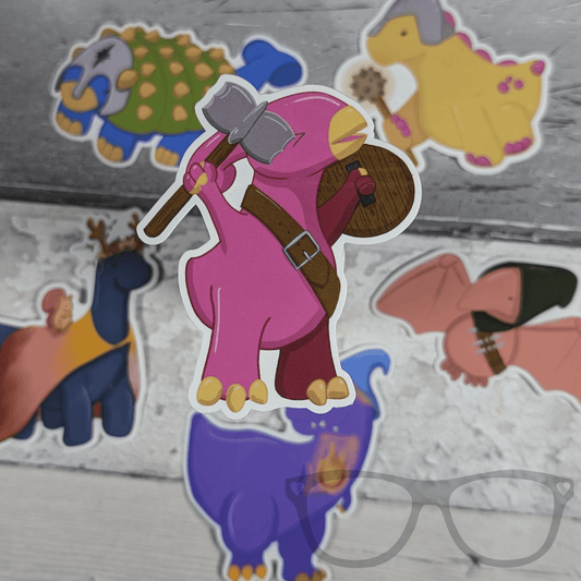 DnDinos 6 Dinosaur Vinyl Sticker Bundle - Mini Geek Boutique