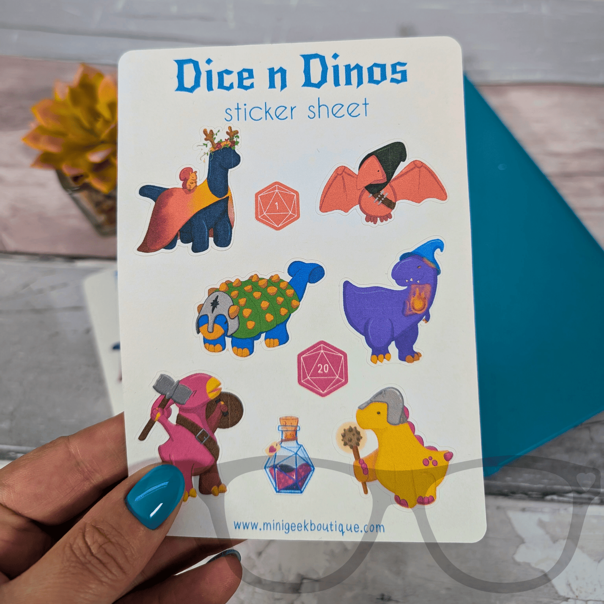 DnDinos Stickersheet - Mini Geek Boutique