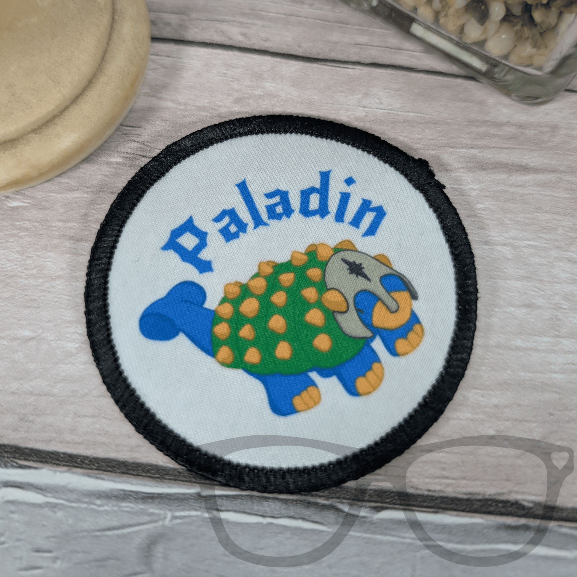 Hank The ankylosaurus Paladin Patch - Mini Geek Boutique