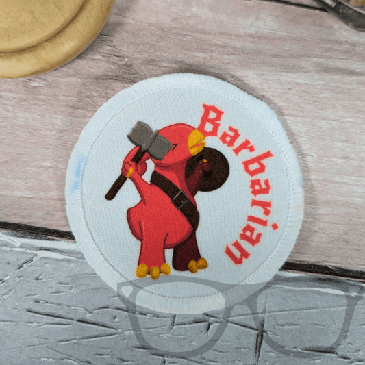 Irene the Parasaurolophus Barbarian Patch - Mini Geek Boutique