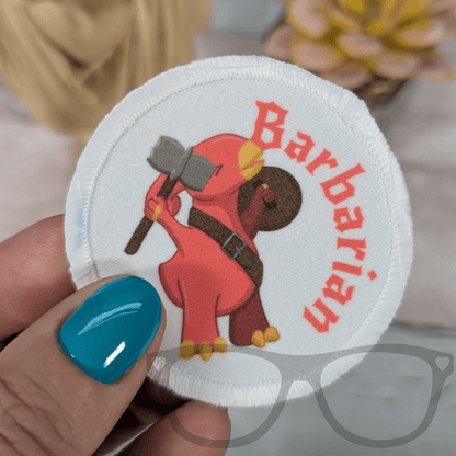 Irene the Parasaurolophus Barbarian Patch - Mini Geek Boutique