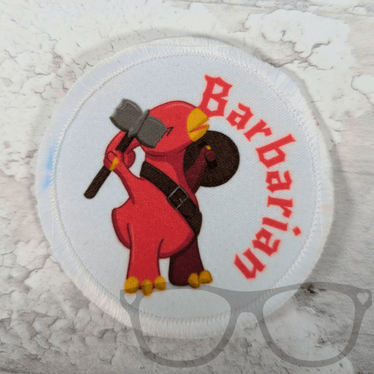 Irene the Parasaurolophus Barbarian Patch - Mini Geek Boutique