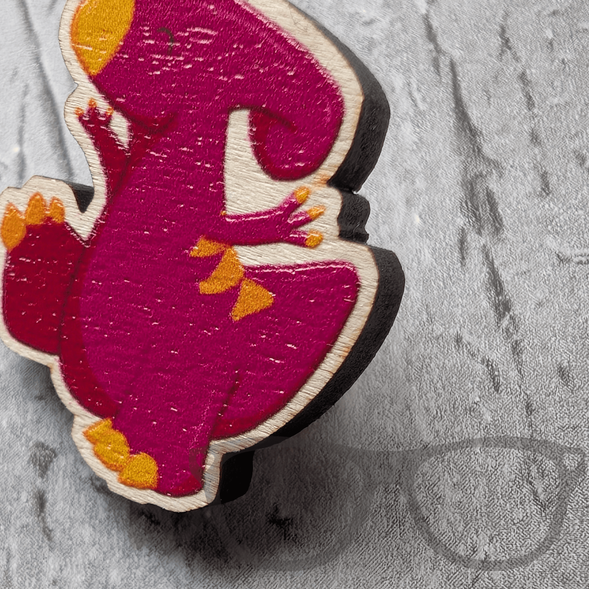 Irene the Parasaurolophus Wooden Pin - Mini Geek Boutique