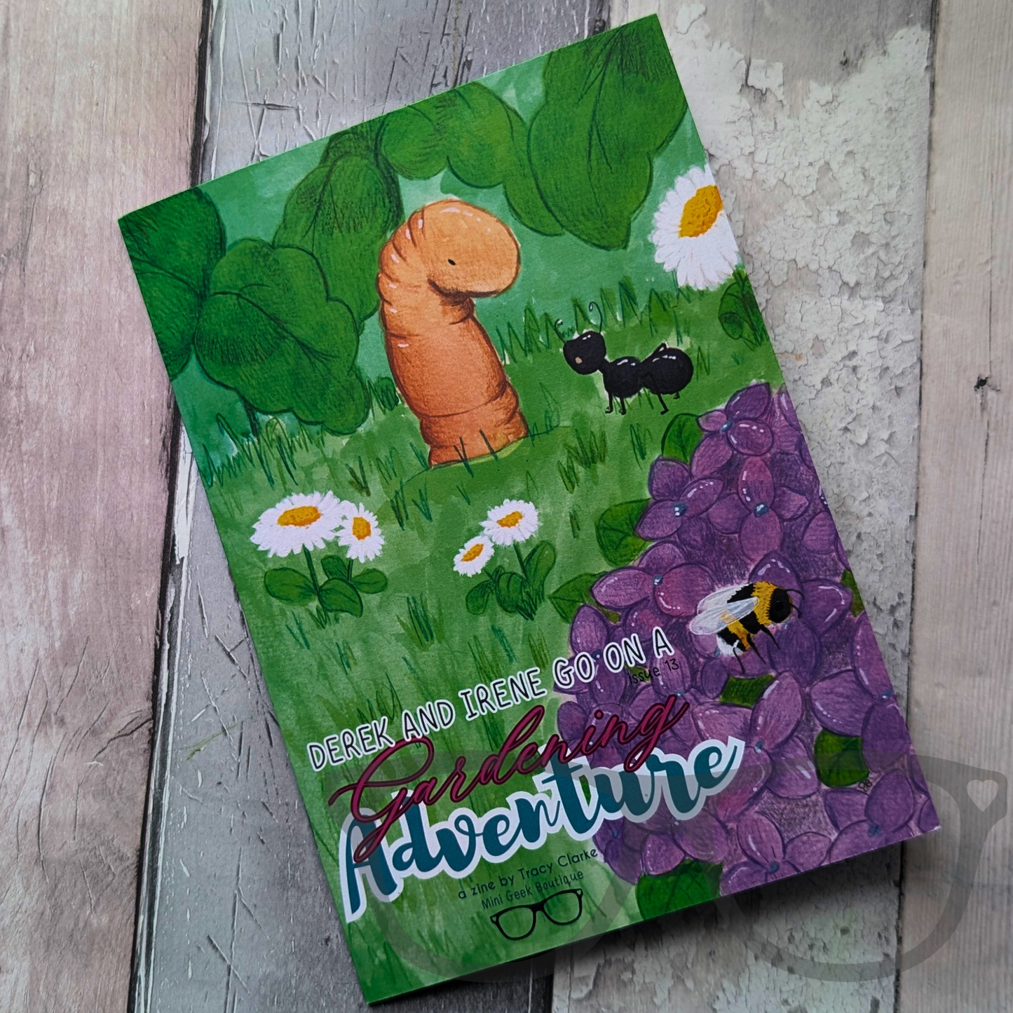 Front cover of issue 13 Derek and Irene go on a gardening adventure