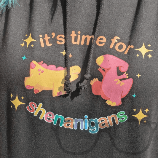 It’s Time for Shenanigans! Dino Hoodie - Mini Geek Boutique