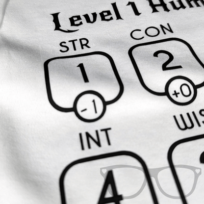 Level 1 Human Baby Bodysuit – The Perfect Gift for Geeky Parents - Mini Geek Boutique