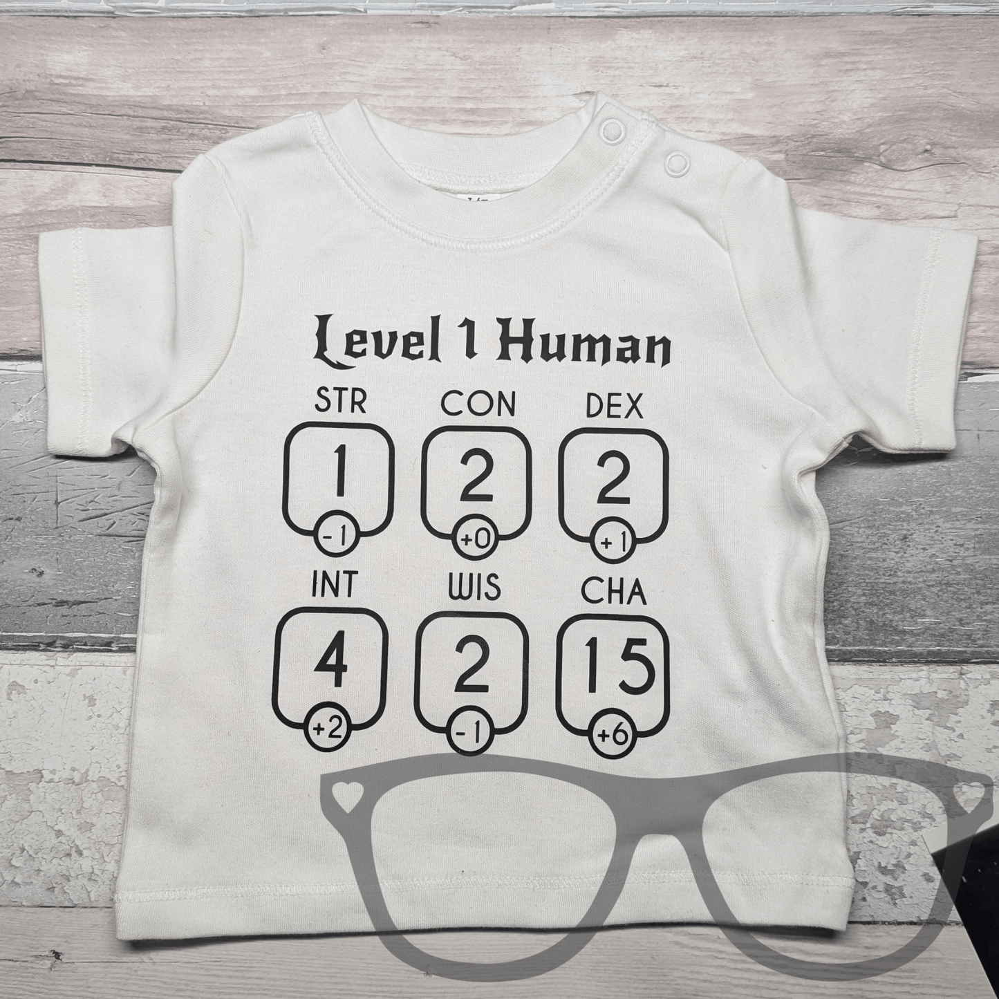 Level 1 Human Baby T-shirt - Mini Geek Boutique