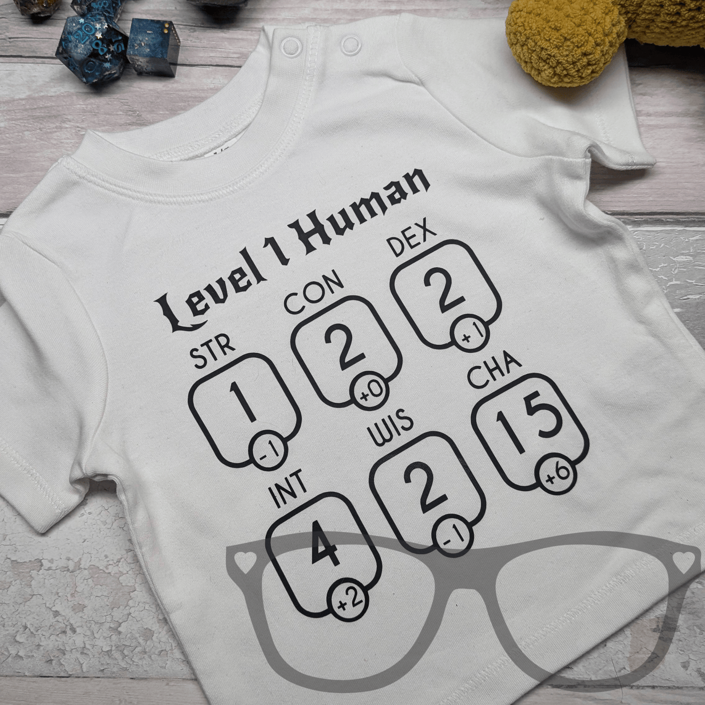 Level 1 Human Baby T-shirt - Mini Geek Boutique