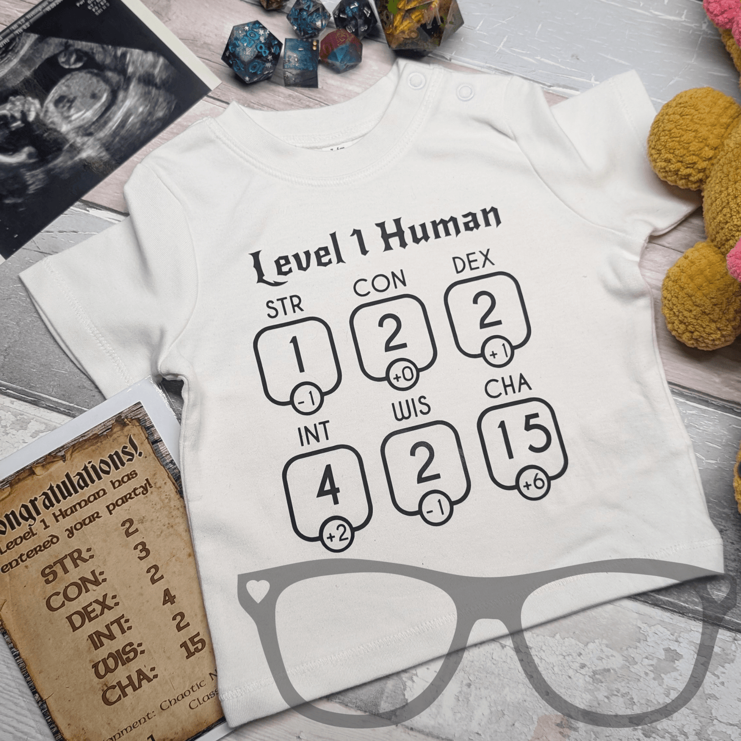 Level 1 Human Baby T-shirt - Mini Geek Boutique