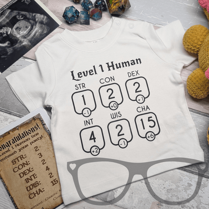 Level 1 Human Baby T-shirt - Mini Geek Boutique