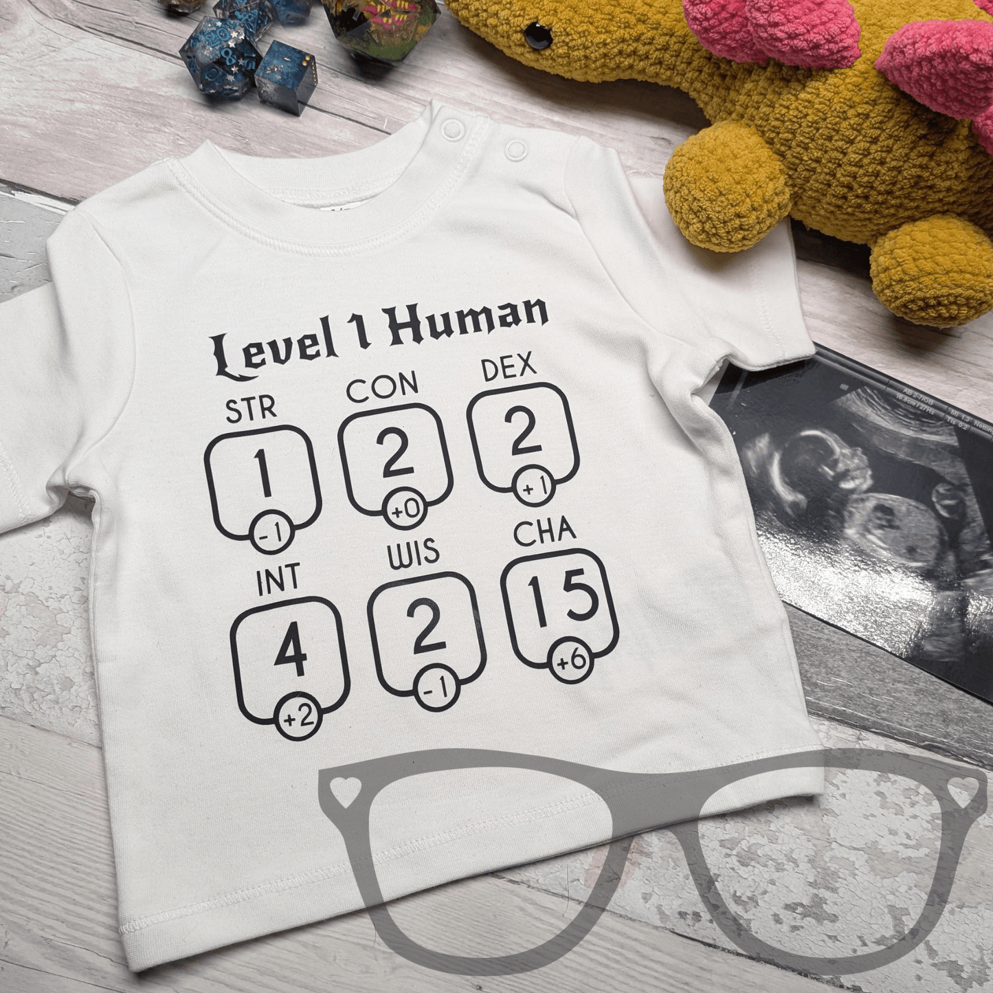 Level 1 Human Baby T-shirt - Mini Geek Boutique