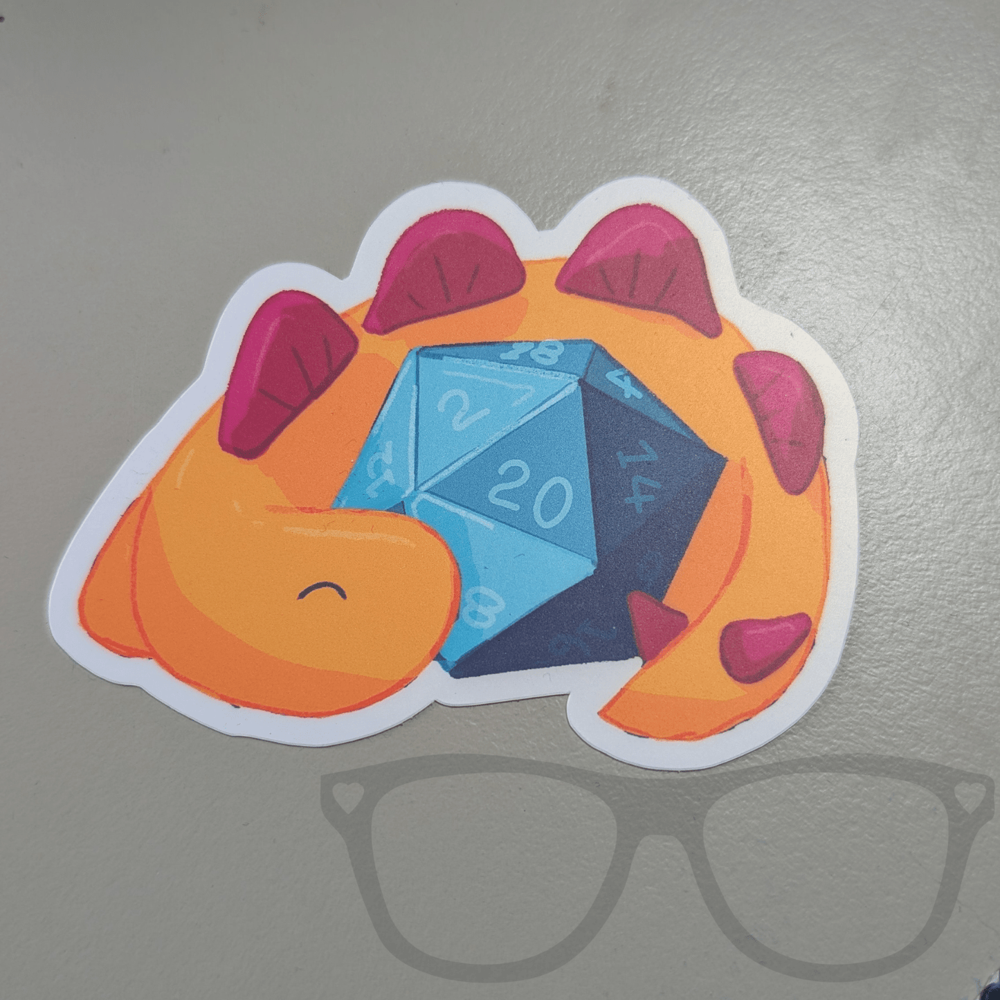 Nat 20 Derek matt vinyl sticker - Mini Geek Boutique