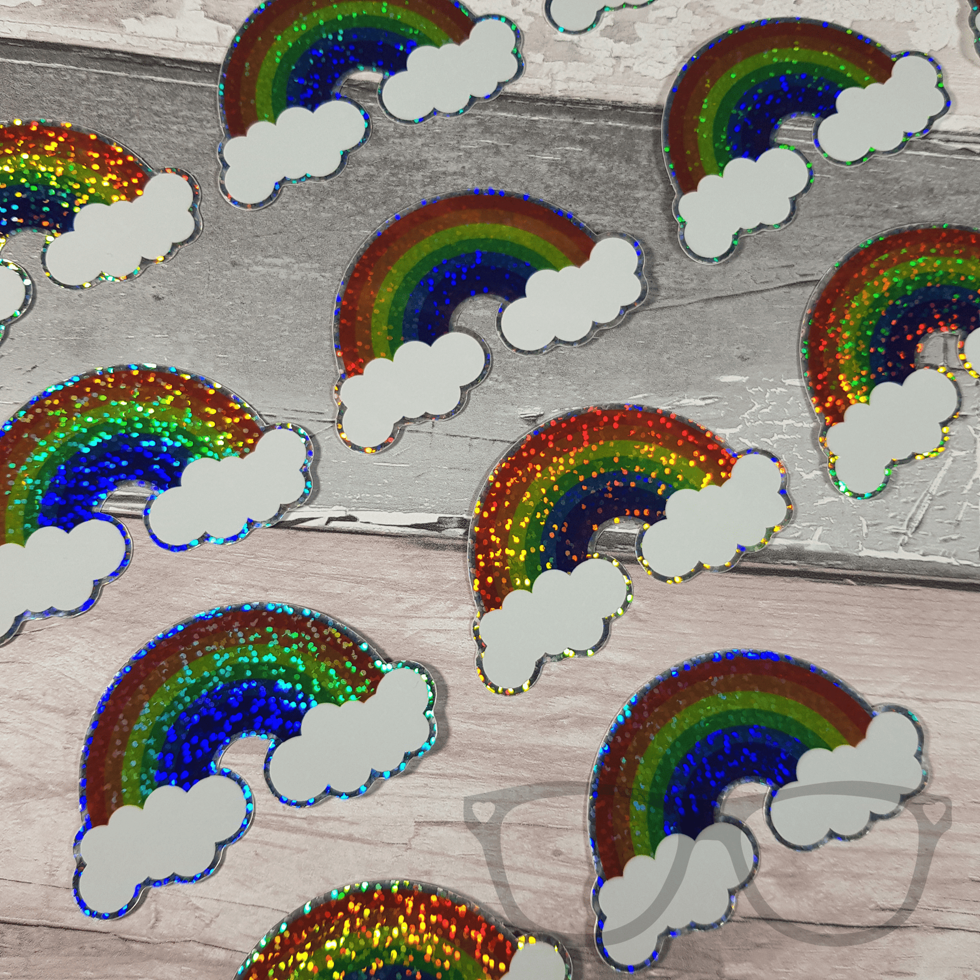 Rainbow glitter sticker - Mini Geek Boutique