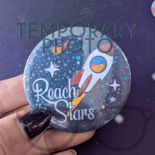 Reach for the Stars badge or Keyring - Mini Geek Boutique