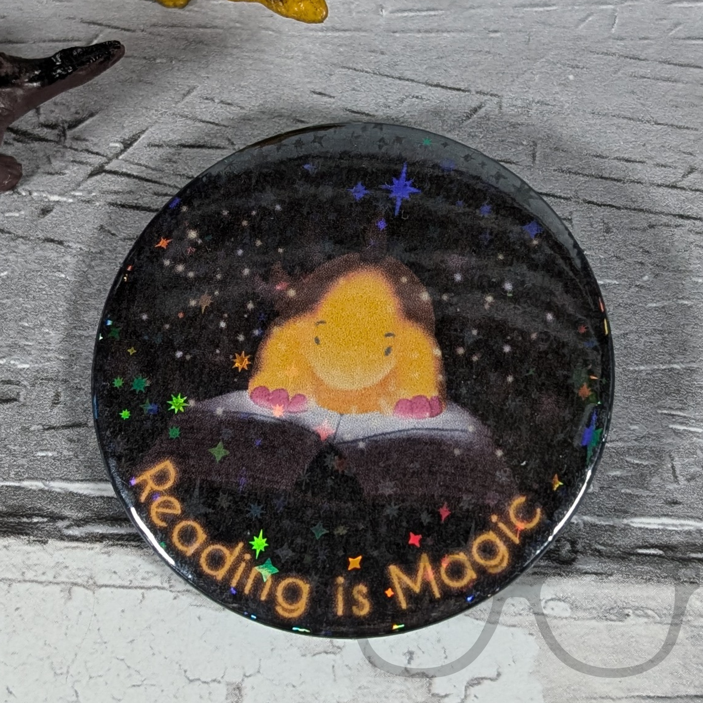 Reading is magic sparkly badge