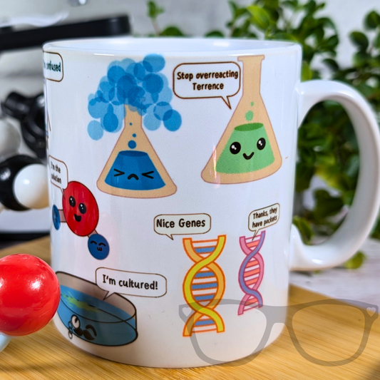 Science mug with puns