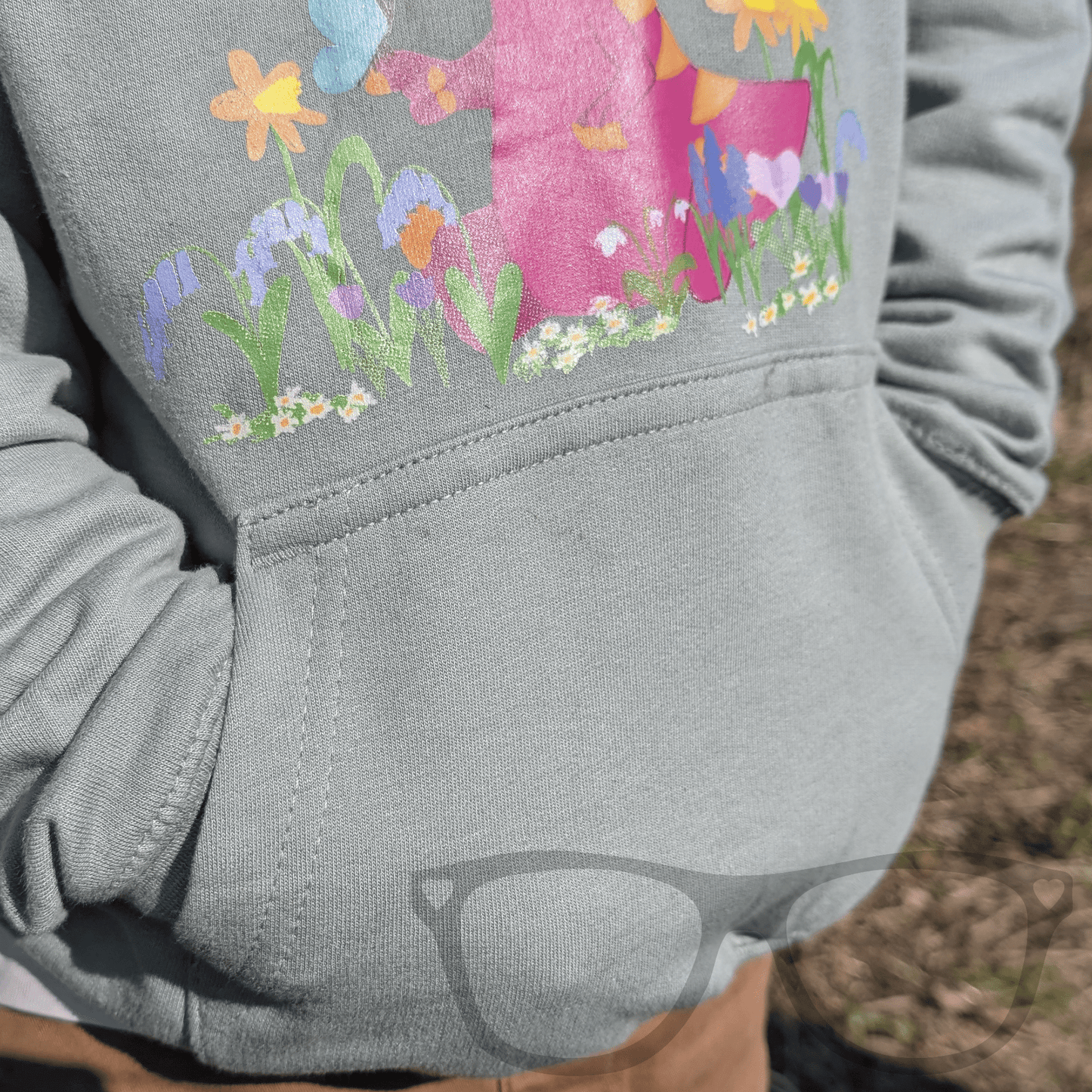 Spring time Dinosaur Hoodie with Irene the Parasaurolophus - Mini Geek Boutique