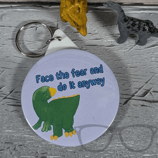 Steve "face the Fear" 58mm Badge or Keyring - Mini Geek Boutique