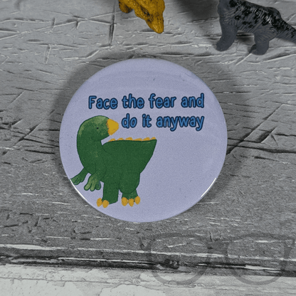 Steve "face the Fear" 58mm Badge or Keyring - Mini Geek Boutique