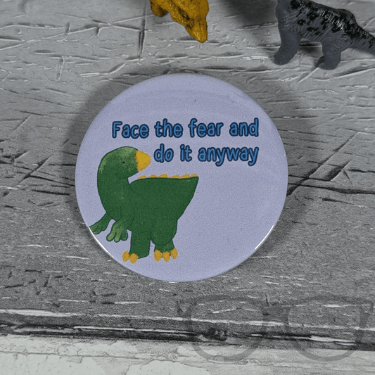 Steve "face the Fear" 58mm Badge or Keyring - Mini Geek Boutique