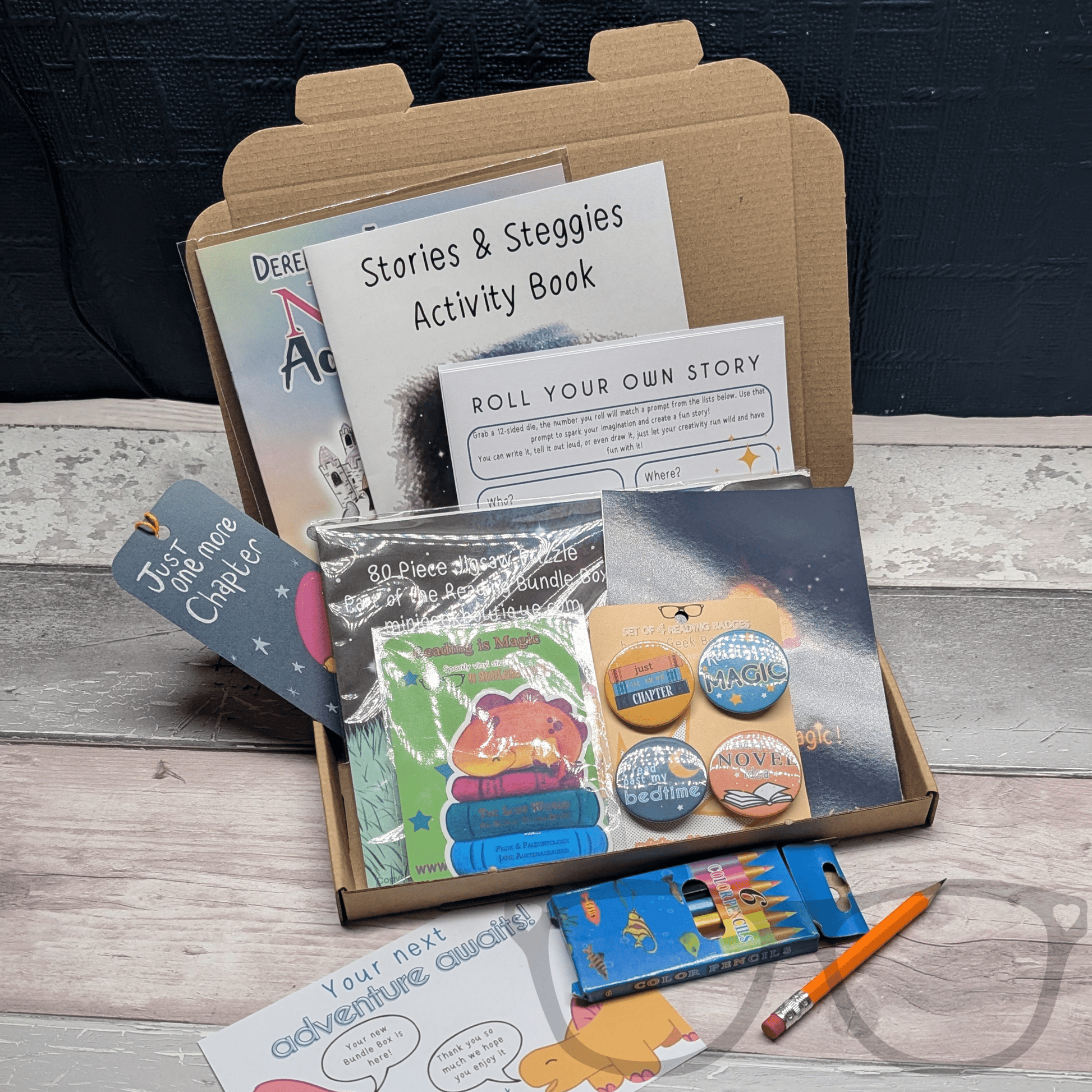 Stories and Steggies Bundle Letter box Activity Box - Mini Geek Boutique