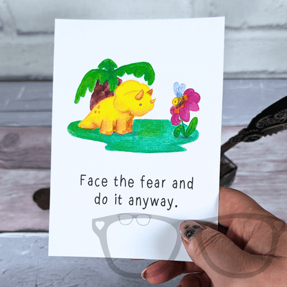 Tracy the Triceratops - Face the fear - Mini Geek Boutique