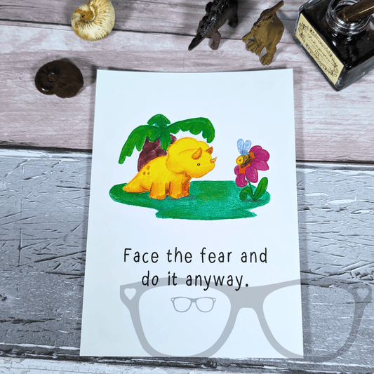 Tracy the Triceratops - Face the fear - Mini Geek Boutique