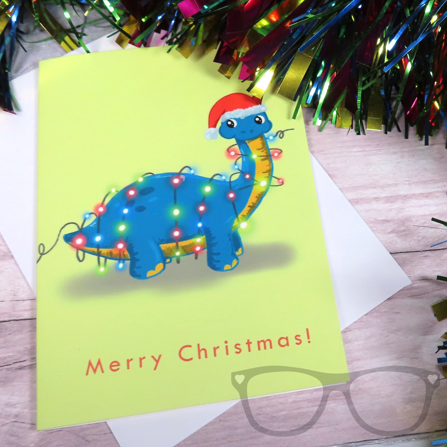 Dinosaur christmas card