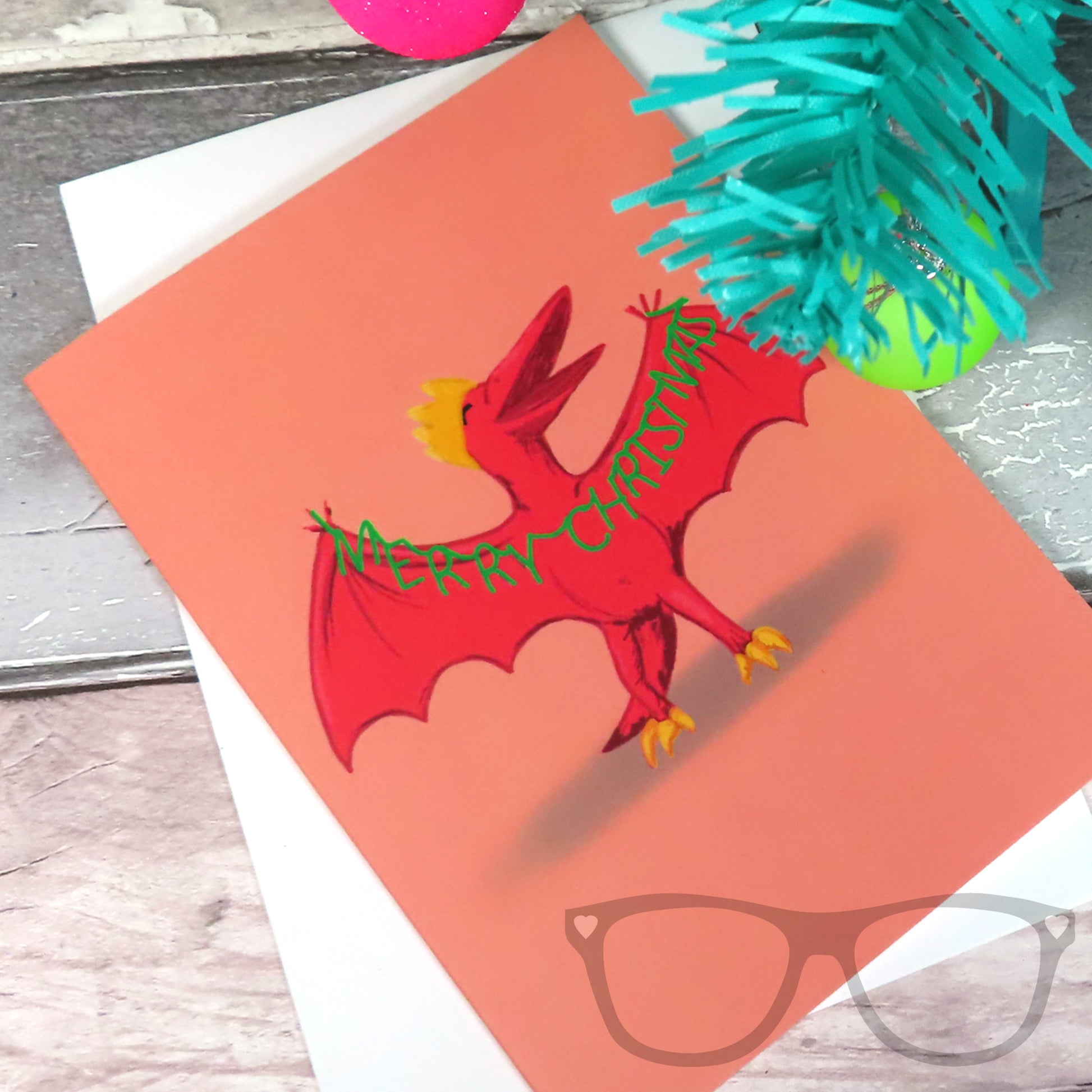Christmas Dinosaur Card