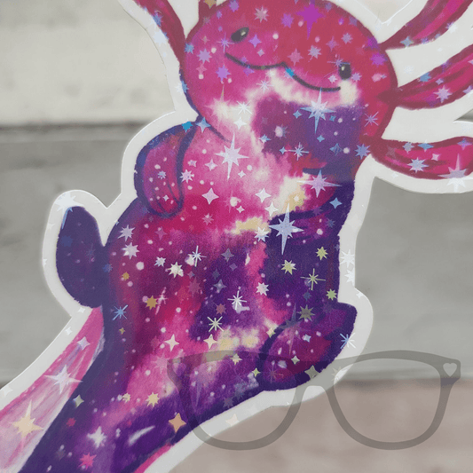 Axolotl Vinyl sticker with sparkle - Mini Geek Boutique