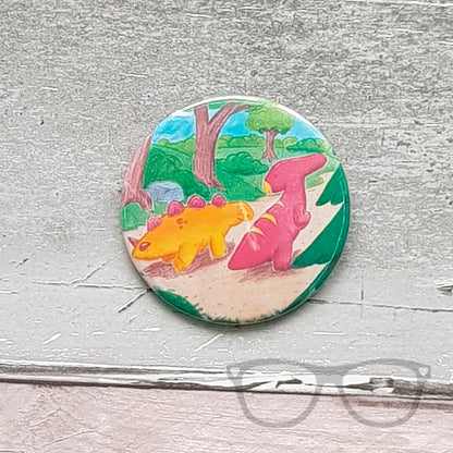 Derek and Irene go on an adventure 58mm badge - Mini Geek Boutique