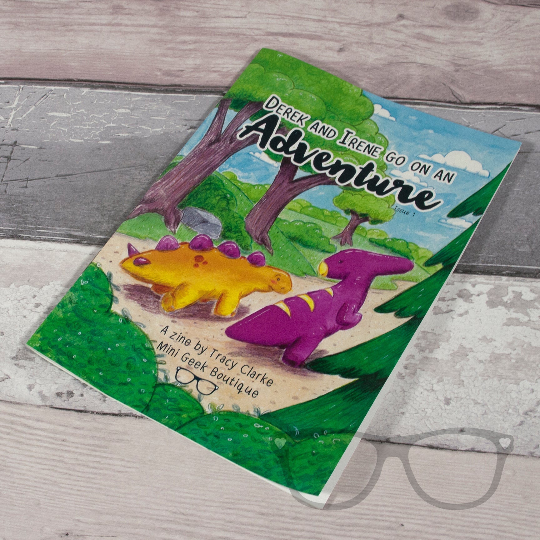 Dinosaur Adventure Zine Issue 1 | Derek & Irene's Fun Story, Colouring Pages & Puzzles | Dinosaur Activity Book for Kids - Mini Geek Boutique