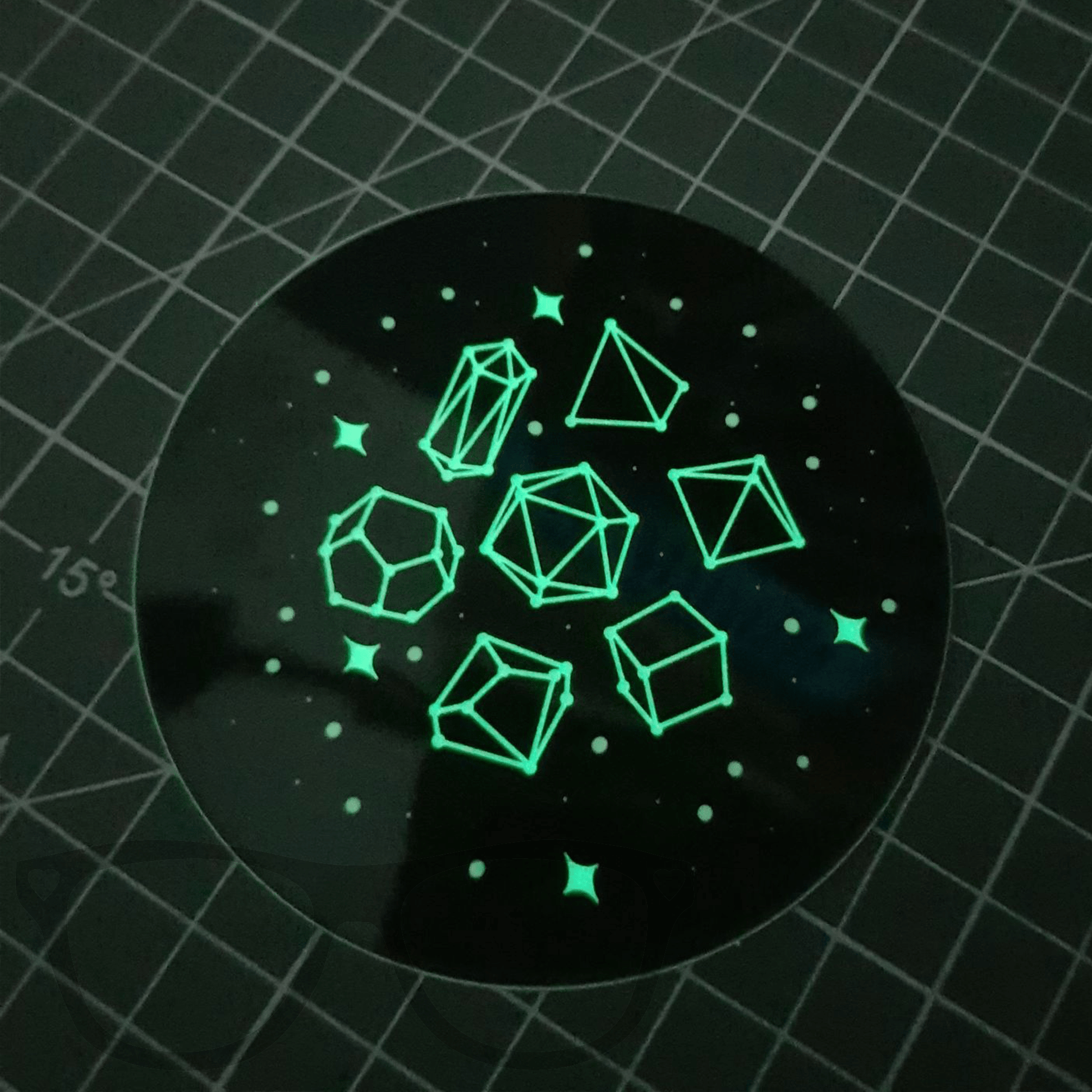 Glow in the Dark Dice Constellations Sticker - Mini Geek Boutique